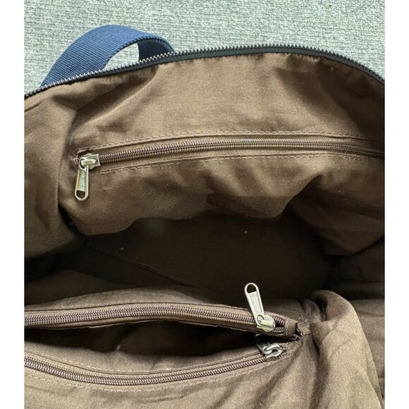 Vykon Activelogix Urban Edge Blue Canvas Brown Leather Travel Bag Handles Strap - Picture 11 of 16